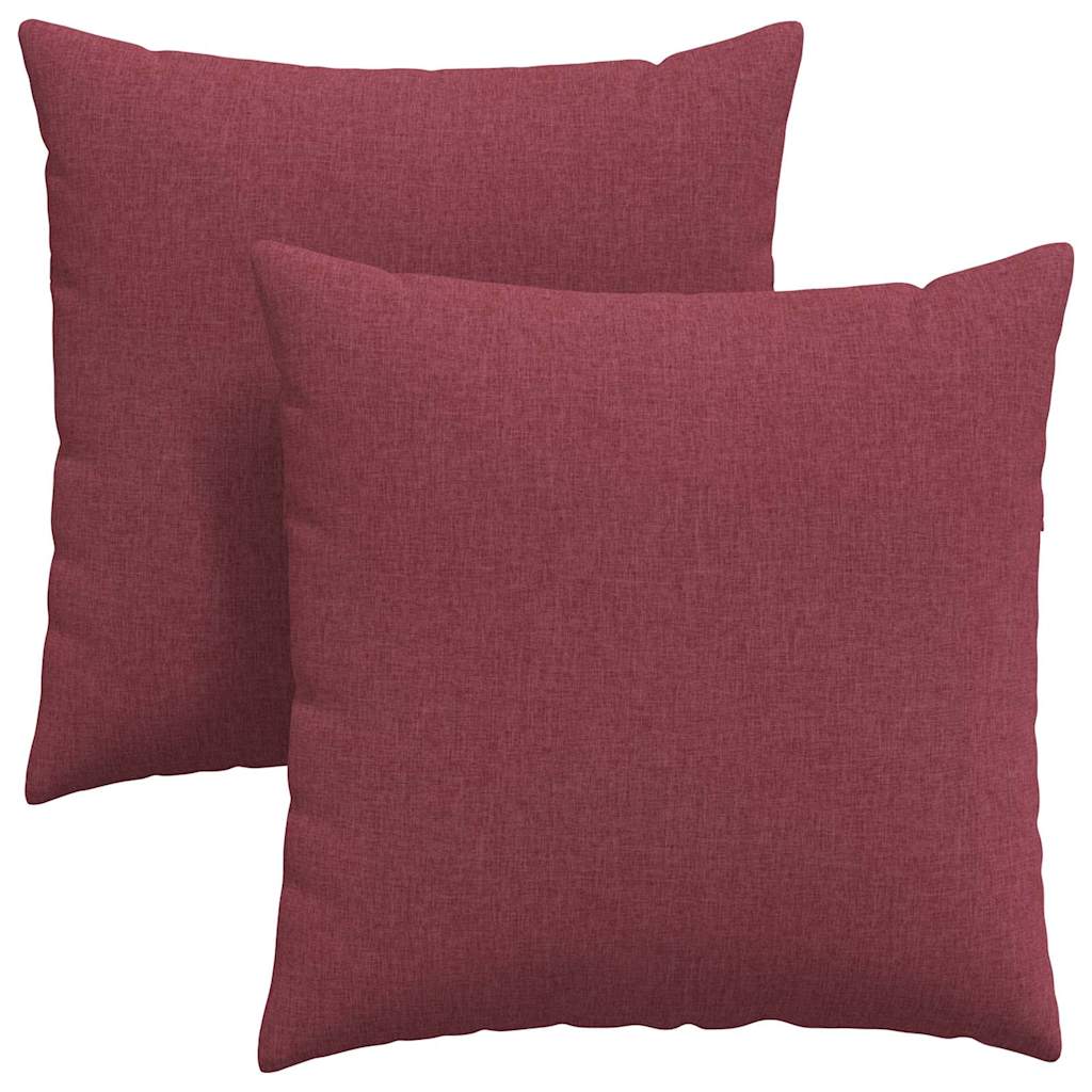 Sofa Pillows 2 pcs Wine Red 80 x 80 cm Fabric